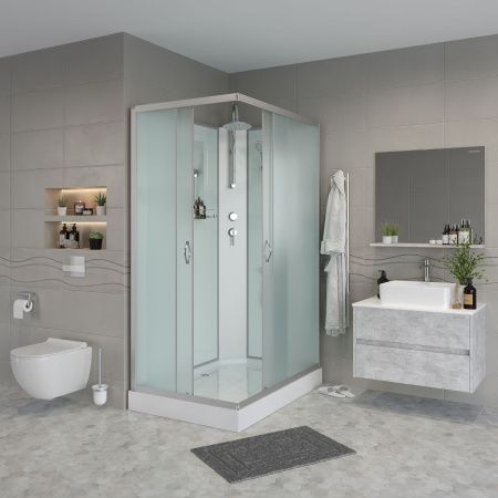 Душевая кабина Niagara Classic 432953QBKT 120х90 прямоугольная без крыши ориентация универсальная