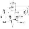 Смеситель Laufen Laurin HF500703100000 на раковину хром