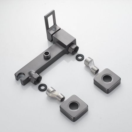 Гигиенический душ со смесителем Raffine F0596T-1 оружейная сталь