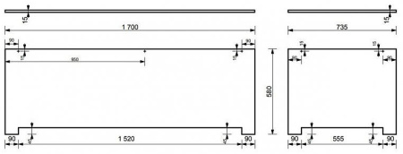 Экран торцевой для ванны Эстет Честер ФР-00014650