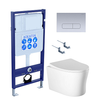 Сет унитаз + инсталляция Aquatek SET AQUATEK НИКА-014 4в1