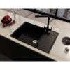 Кухонная мойка Grandex Aqua 600215 75х50 цвет черный поверхность матовая
