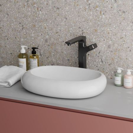 Раковина из сантехнического фаянса Grossman GR-3011 60х40 накладная цвет белый без отверстий под смеситель