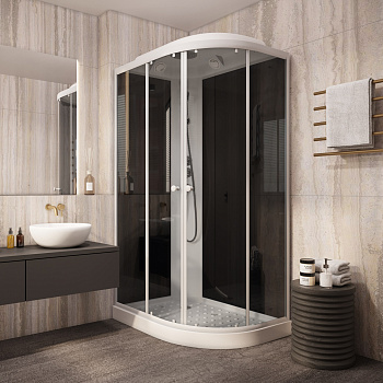 Душевая кабина Parly Classic EC1231L 120х80 асимметричная с крышей ориентация левая Душевая кабина Parly Classic EC1231L 120х80 асимметричная с крышей ориентация левая