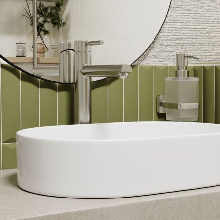Смеситель Wasserkraft Wern 4200 4203H на раковину никель