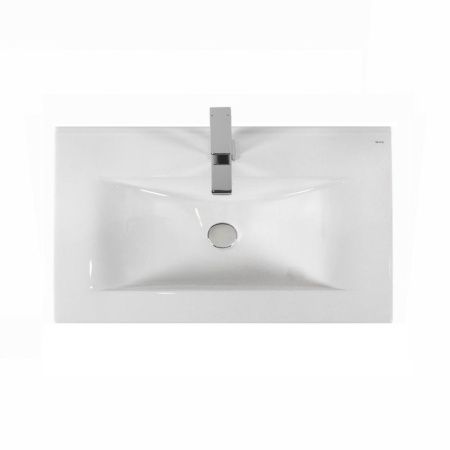 Раковина из сантехнического фарфора Bond Cube S05-700 70х50 встраиваемая цвет белый 1 отверстие под смеситель
