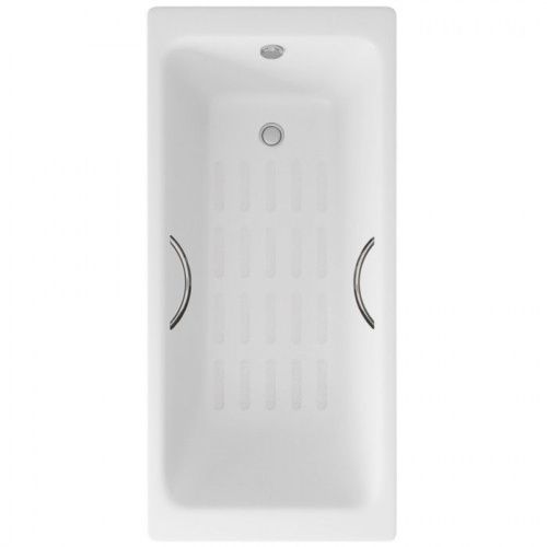 Ванна чугунная Delice Parallel DLR220505R-AS 170х70 пристенная прямоугольная без ножек с ручками