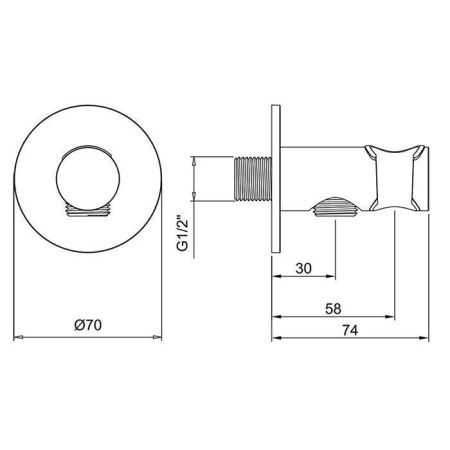 Подключение для душевого шланга Almar E095037.HB