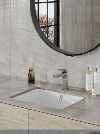 Раковина из сантехнического фарфора Orange B02-500W 50х40 встраиваемая цвет белый