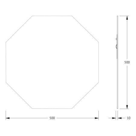 Зеркало Evoform Primary BY 0074 50х50 подвесное