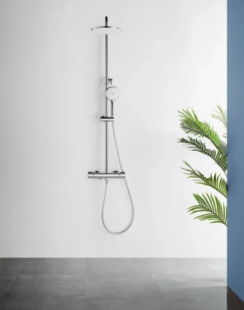 Душевая стойка Arrow AG3318CP настенная цвет хром с термостатом