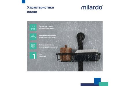 Полка в ванную комнату Milardo Easy EAS0WS2M44
