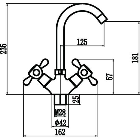 Смеситель для кухни Fmark FM4719 на мойку хром