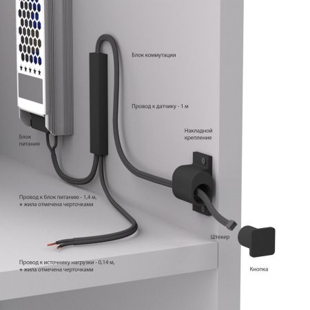Выключатель сенсорный с функцией диммирования 12/24V 36/72W Elektrostandard 4690389218965