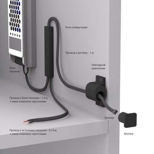 Выключатель сенсорный с функцией диммирования 12/24V 36/72W Elektrostandard 4690389218965 - фото 5