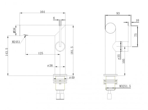 Смеситель Abber Perfekte 316 AF8A10BST на раковину сталь брашированная - фото 3