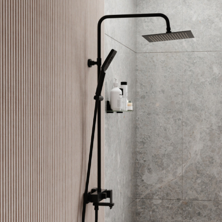 Душевая стойка WasserKRAFT A27701 настенная цвет черный