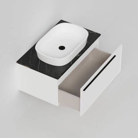 Тумба со столешницей La Fenice ELBA NFNC-01-ELB-B-80-3-GB 80х50 подвесная цвет белый