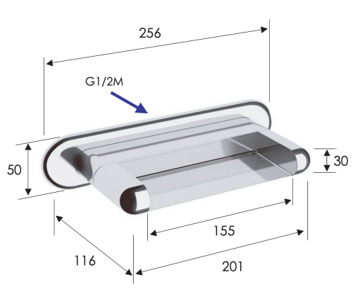 Излив Remer 91NC настенный хром - фото 2