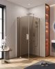 Душевой уголок Cezares SLIDER SLIDER-AH-1-90-80/90-BR-Cr 90х80 стекло тонированное профиль хром без поддона