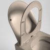Унитаз подвесной Vincea Globo VT1-14SMC коричневый с сиденьем микролифт безободковый душевой смыв