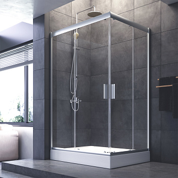 Душевой уголок Am.Pm Gem W90G-404-120290-MT 120х90 стекло прозрачное профиль хром матовый без поддона