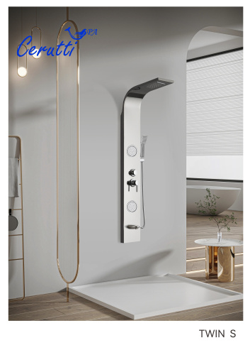 Душевая панель Cerutti SPA CT9987 прямоугольная настенная