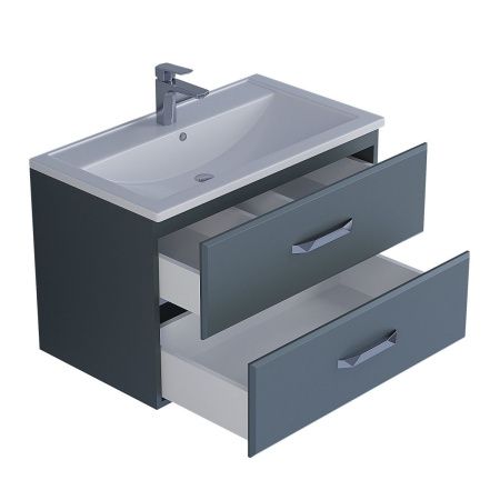 Тумба под раковину Uperwood Foster 291020522 80х50 подвесная цвет серый