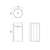 Раковина керамическая Dea Design Pedestal Basin DD2026 480 R3 50х50 напольная цвет зеленый без отверстий под смеситель
