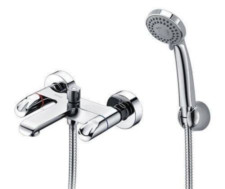 Смеситель для ванны Wasserkraft Lossa 1200 1201 настенный хром