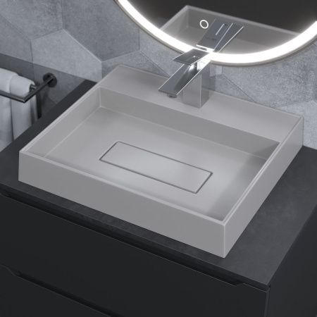 Раковина из искусственного камня Uperwood Tanos Quartz 291030048 50х40 накладная цвет белый