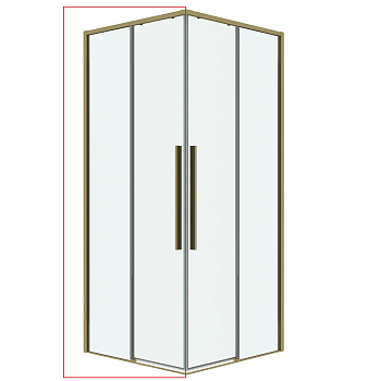 Душевая дверь Grossman Galaxy 1/2.K33.01.11.32.00 110х195 стекло прозрачное профиль золото глянцевое