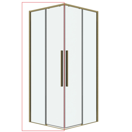 Душевая дверь Grossman Galaxy 1/2.K33.01.80.32.00 80х195 стекло прозрачное профиль золото глянцевое