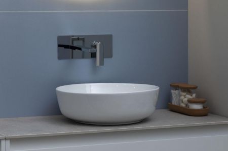 Раковина керамическая Aquanet Moon MOON-1 40х40 накладная цвет белый без отверстий под смеситель