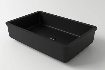 Раковина из искусственного камня Holbi NEPTUNE 50 1.02.014.11.3 50х33 встраиваемая цвет черный матовый