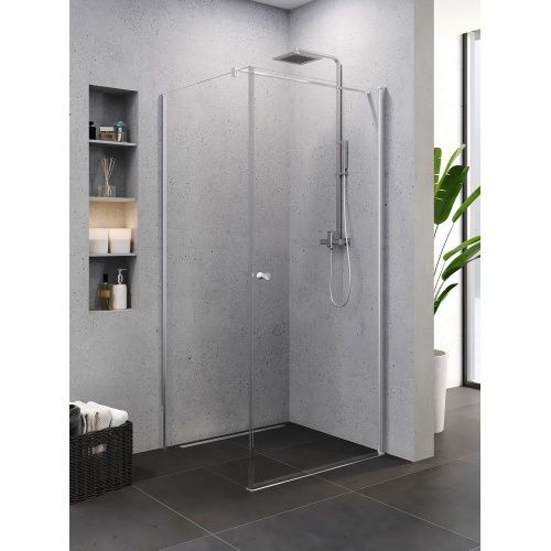 Душевой уголок New Trendy SUPERIA Chrome K-0587 90х90 стекло прозрачное профиль хром без поддона - фото 2