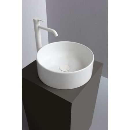 Раковина керамическая White Ceramic Slim W014701 40х40 накладная цвет белый