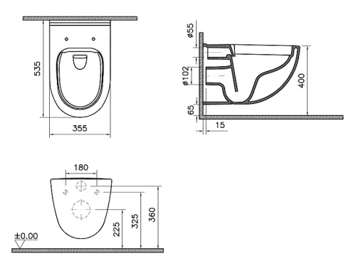 Комплект унитаз с инсталляцией Vitra S40 9860B003-7200 - фото 2