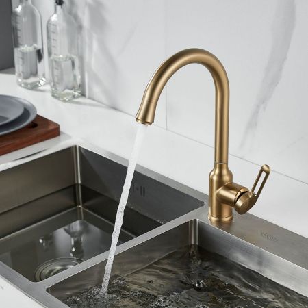 Смеситель для кухни Raffine F103G на мойку золото