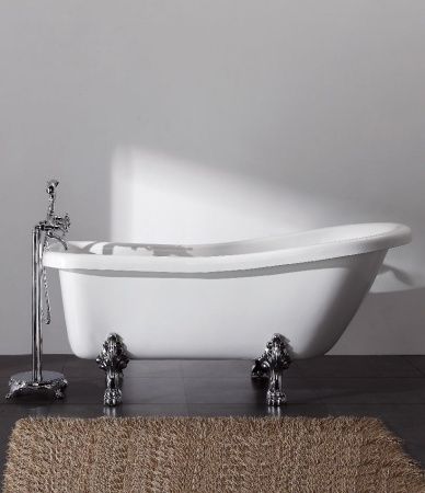 Ванна акриловая Cerutti SPA CT9321 170х75 отдельностоящая асимметричная с ножками