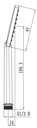 Душевая лейка LeMark LM1411C цвет хром