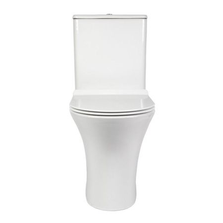 Унитаз напольный с бачком Bond Oval F06-00 белый с сиденьем безободковый душевой смыв