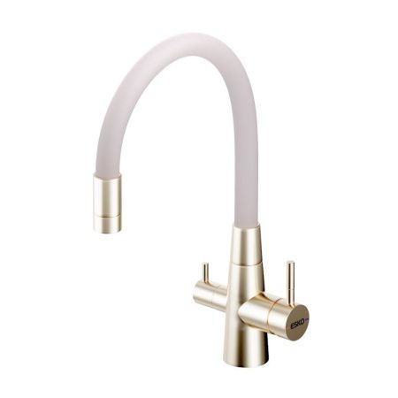 Смеситель для кухни Esko Kitchen CL03GBG на мойку золото/бежевый