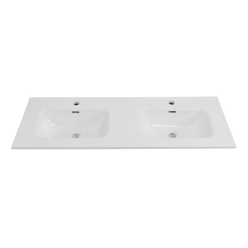 Раковина керамическая BelBagno BB1200-2-ETL 121х47 накладная цвет белый - фото 3