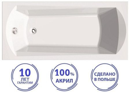 Ванна акриловая C-Bath CBQ003001 120х70 пристенная прямоугольная