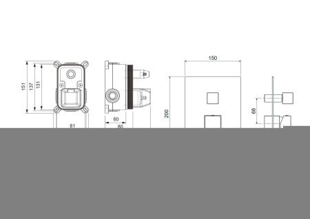 Смеситель для ванны Aquatek ЛИБРА AQ1646CR встраиваемый в стену хром