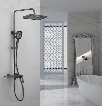 Душевая стойка Belz B572 B24572-3 настенная цвет оружейная сталь