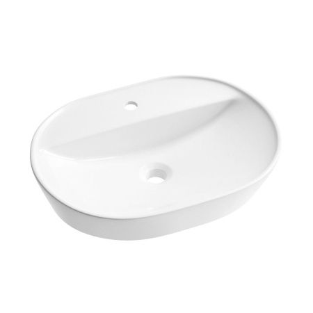Раковина из сантехнического фарфора Wellsee Câlin 150201000 60х50 накладная цвет белый 1 отверстие под смеситель