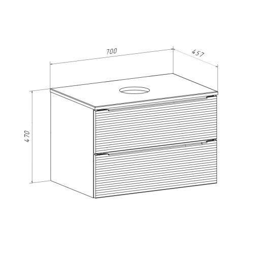 Тумба под раковину Runo Орлеан 00-00002023 70х50 подвесная цвет белый - фото 5