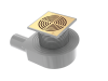 Душевой трап Boheme Smart Design 984-15-G 15х15 золото